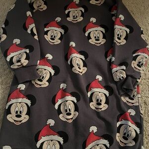 Zara Minnie Mouse Santa Sweatshirt Dress